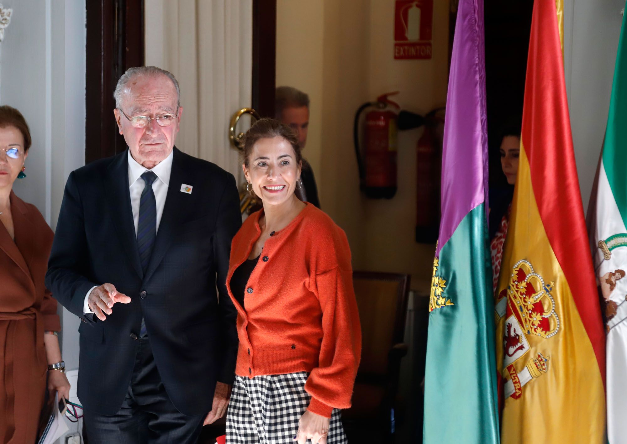 La ministra de Transportes, Movilidad y Agenda Urbana, Raquel Sánchez, en Málaga.