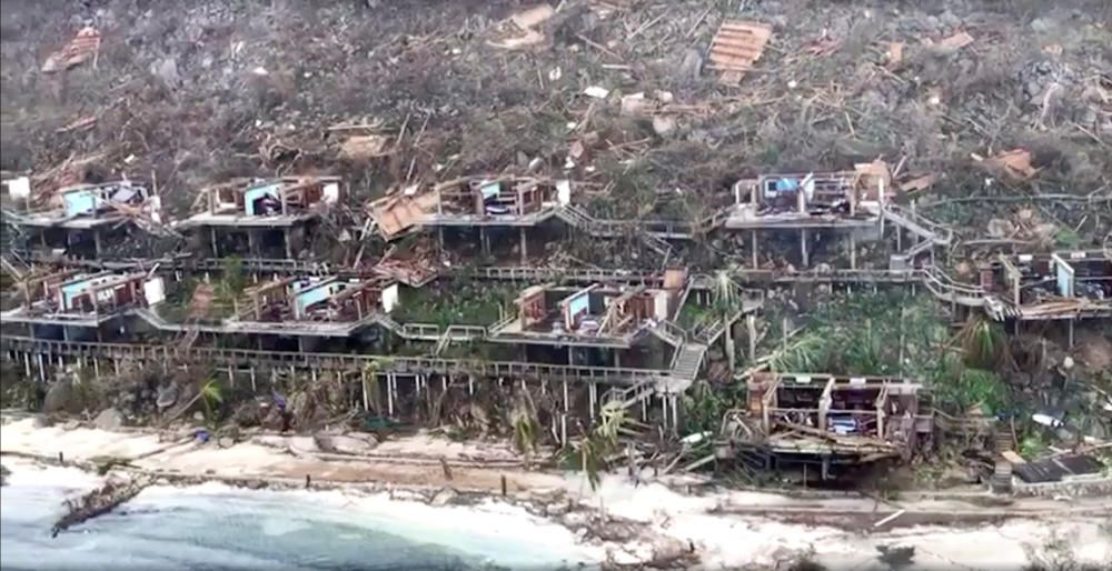 Devastación al paso del huracán Irma