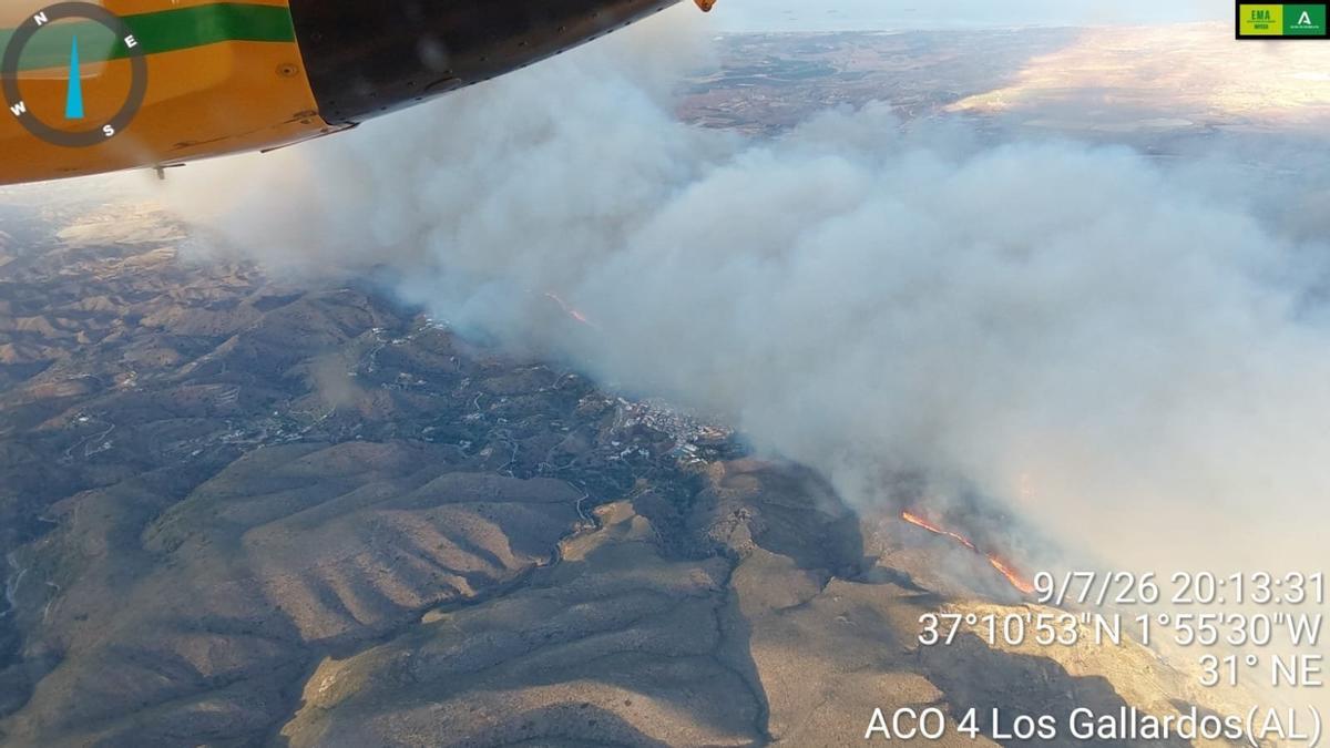 El incendio de Los Gallardos, Almería, en imágenes.