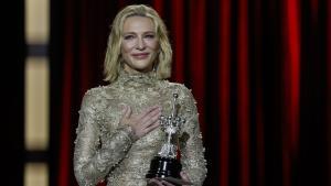 Cate Blanchett tras recibir el Premio Donosti durante el Festival Internacional de Cine de San Sebastián
