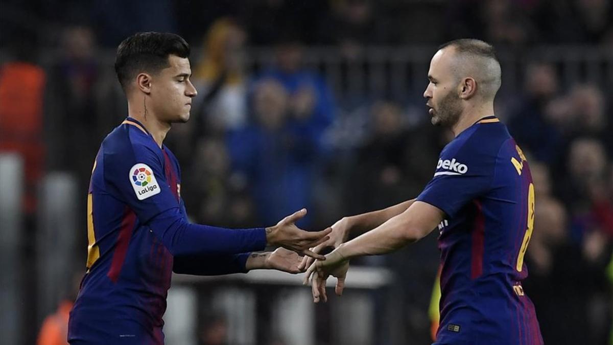 Coutinho y Andrés Iniesta esperan disfrutar juntos en el Barcelona