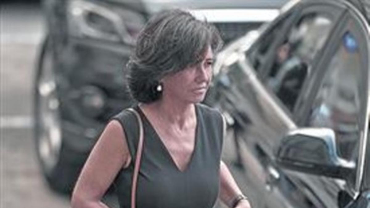 Ana Patricia Botín, el sábado pasado en el funeral por su padre.