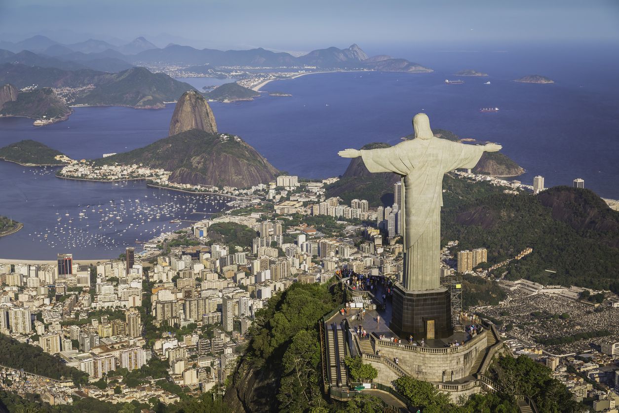 Río de Janeiro desde las alturas del Cerro de Corocovado.