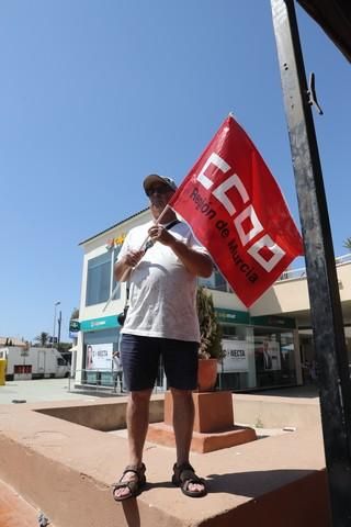 Protesta del sector de la hostelería en La Manga