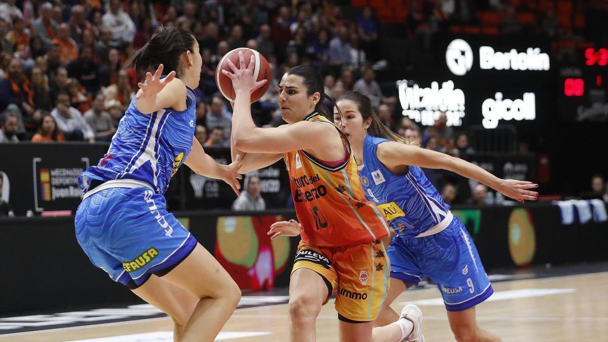 Leticia Romero, en el último partido de LF Endesa ante el Cadí La Seu