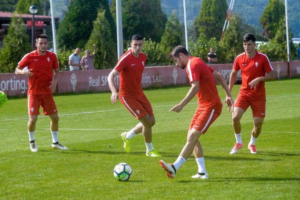 Entrenamiento del Sporting, miércoles