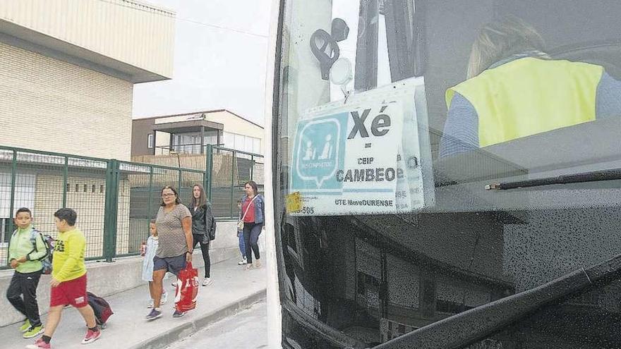 Un autobús de uso compartido, en Ourense.