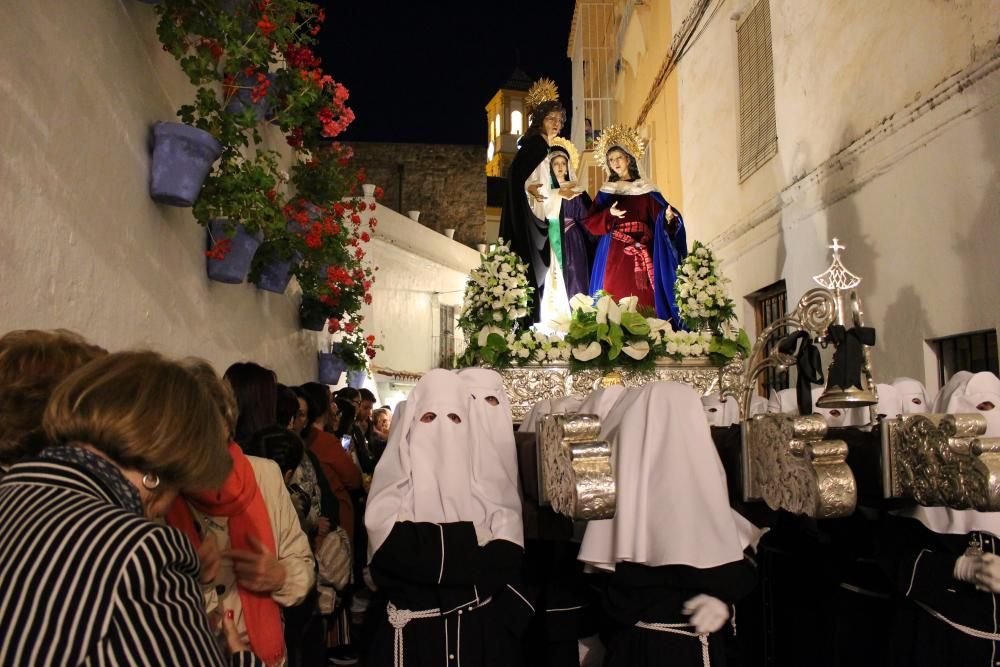 Salida de la cofradía de Santa Marta, el Martes Santo en Marbella.