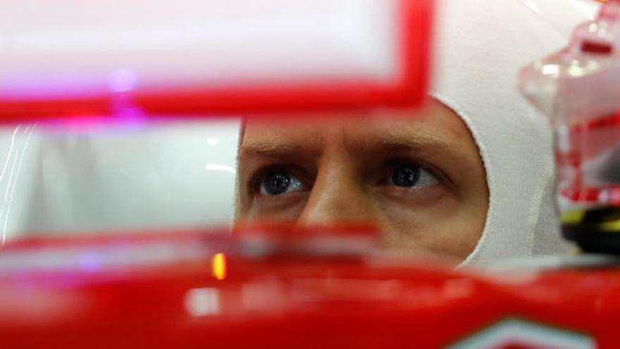 Sebastian Vettel,en su Ferrari.