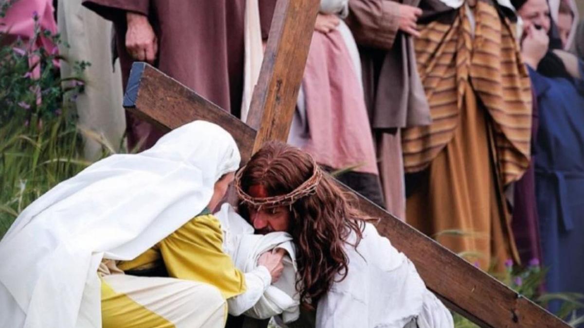 Detalle del cartel de El Paso de Riogordo, elaborado este año por Antonio Jesús Navarro.