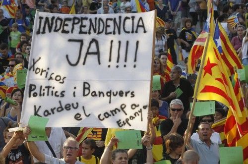 Manifestación en favor de la independencia de Cataluña