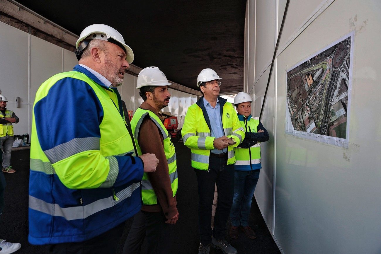 Visita a las obras del desvío de la carretera de La Esperanza (TF-24) a la altura de la rotonda del Padre Anchieta