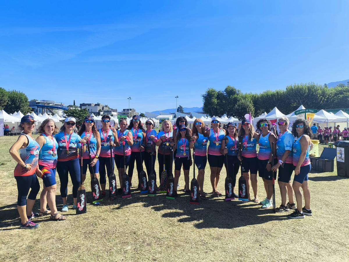 España hace historia en Aix-les-Bains con Las Dragonas de Sevilla entre las mejores del Dragon Boat