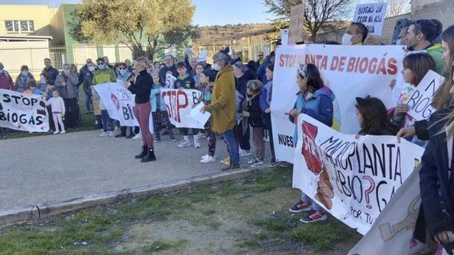 Una de las concentraciones contra la planta de biogás. | SERVICIO ESPECIAL