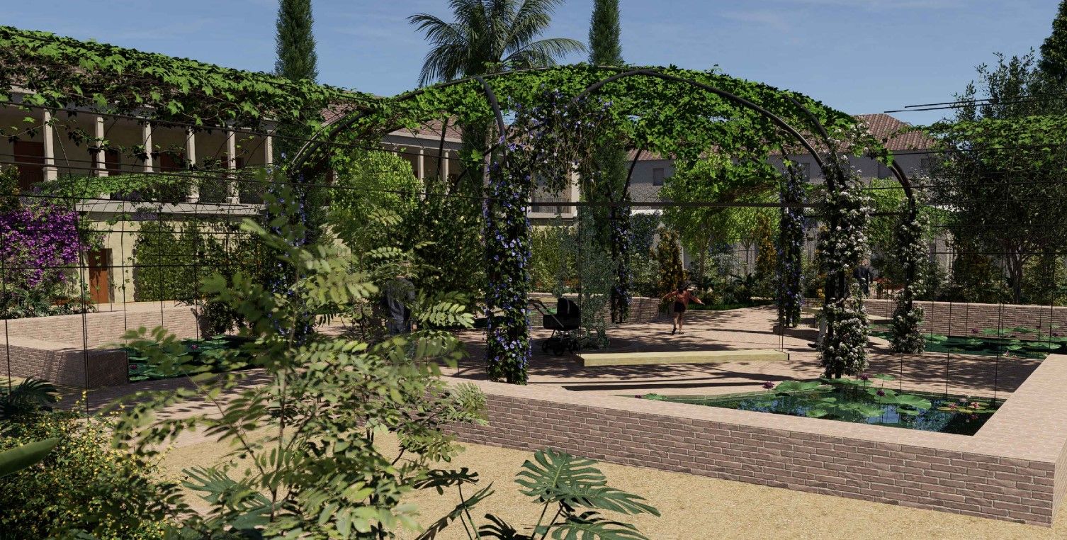 Así será la zona verde que el Ayuntamiento proyecta en Campo Santo de los Mártires