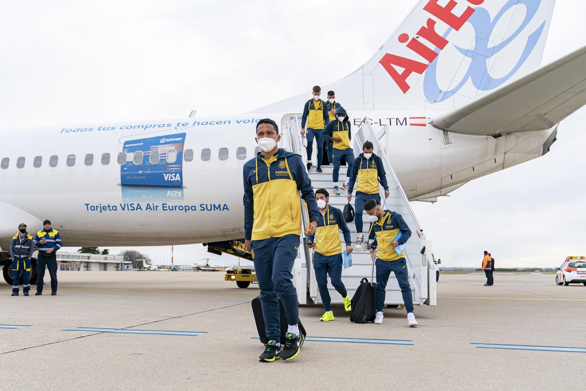 Así ha sido la llegada del Villarreal a Zagreb para jugar la Europa League