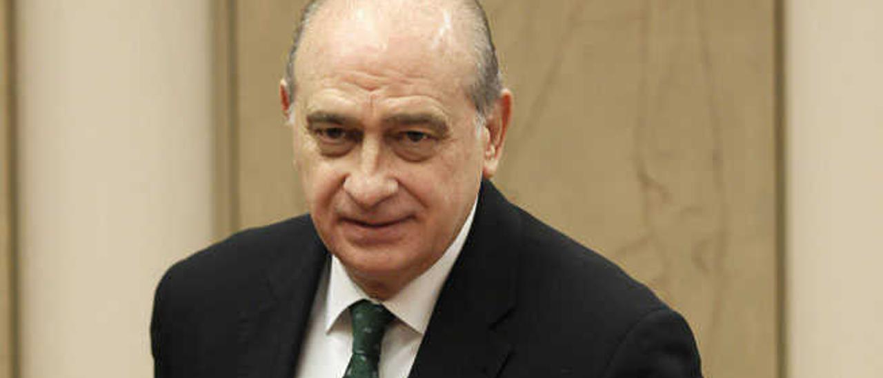 El ministro de Interior, Jorge Fernández, en una comparecencia en el Congreso.