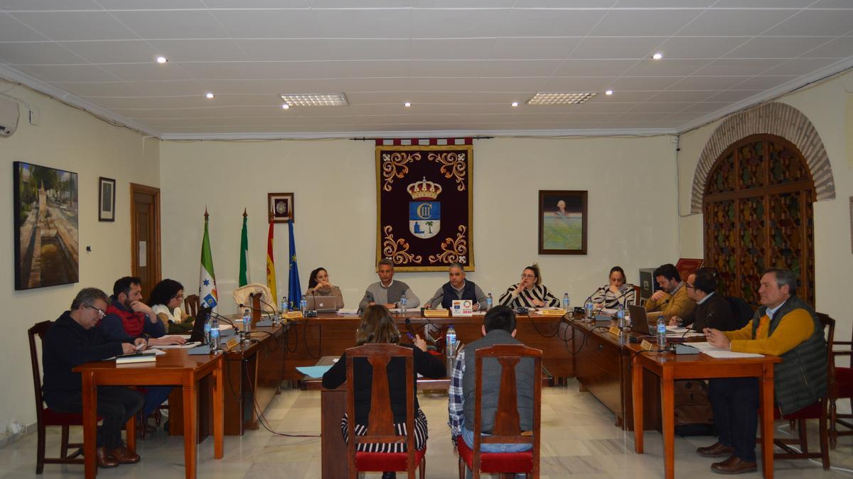 Pleno celebrado por la Corporación municipal de Fuente Palmera este jueves.