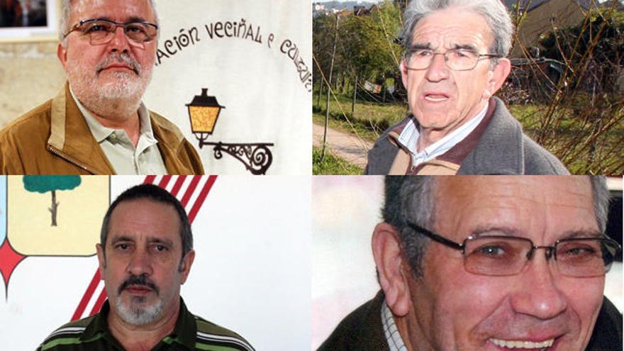 (De izda. a dcha.) Cádindo Pérez, Valentín Bernández, Gregorio Álvarez y Juan Freiría