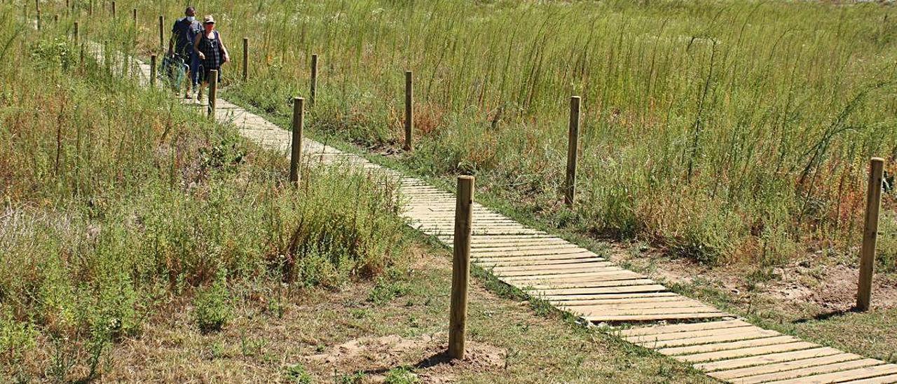 Una zona de la playa del Port donde se han instalado las talanqueras.