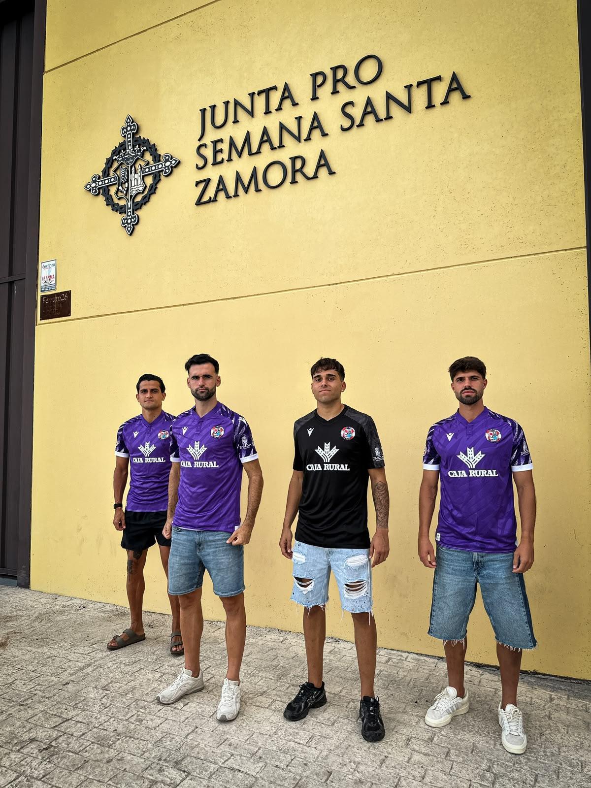 Así son las nuevas camisetas del Zamora CF: primemra, segunda y tercera equipación