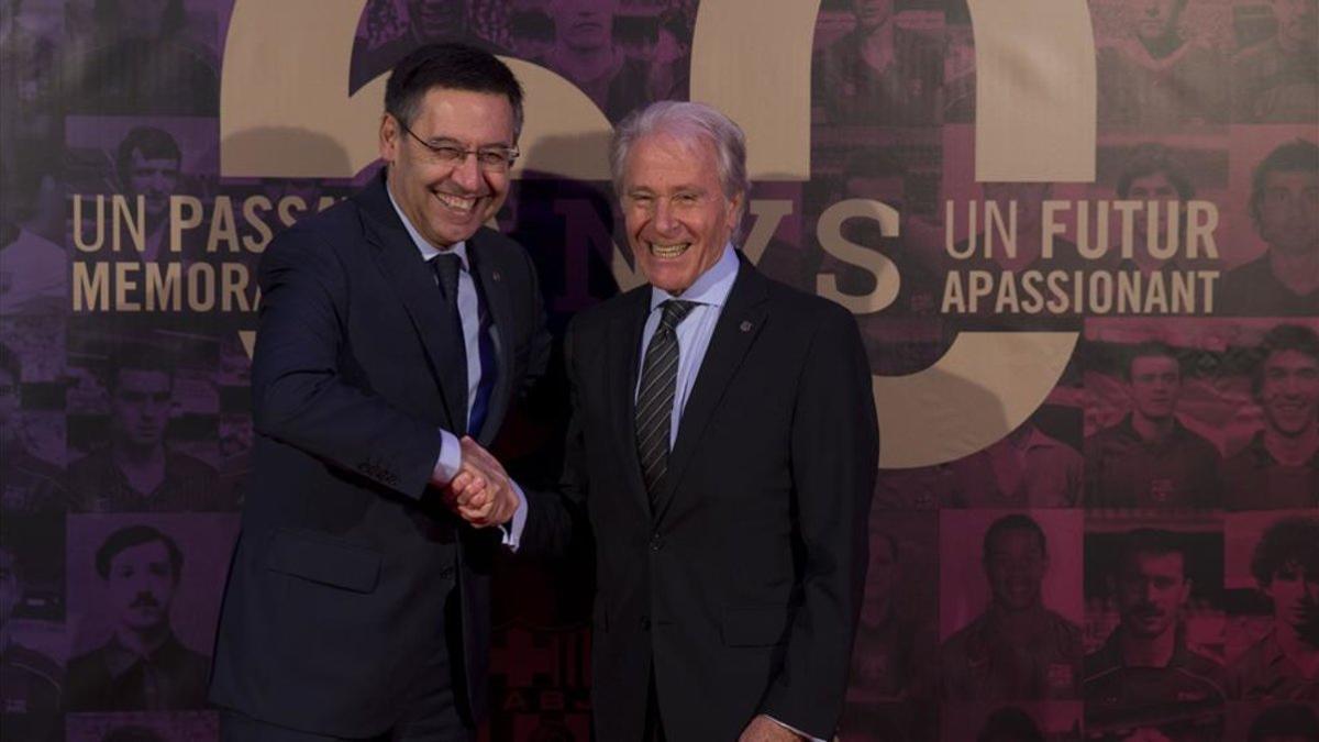 Bartomeu y Alfonseda, en la celebración del 60º aniversario de la ABJ