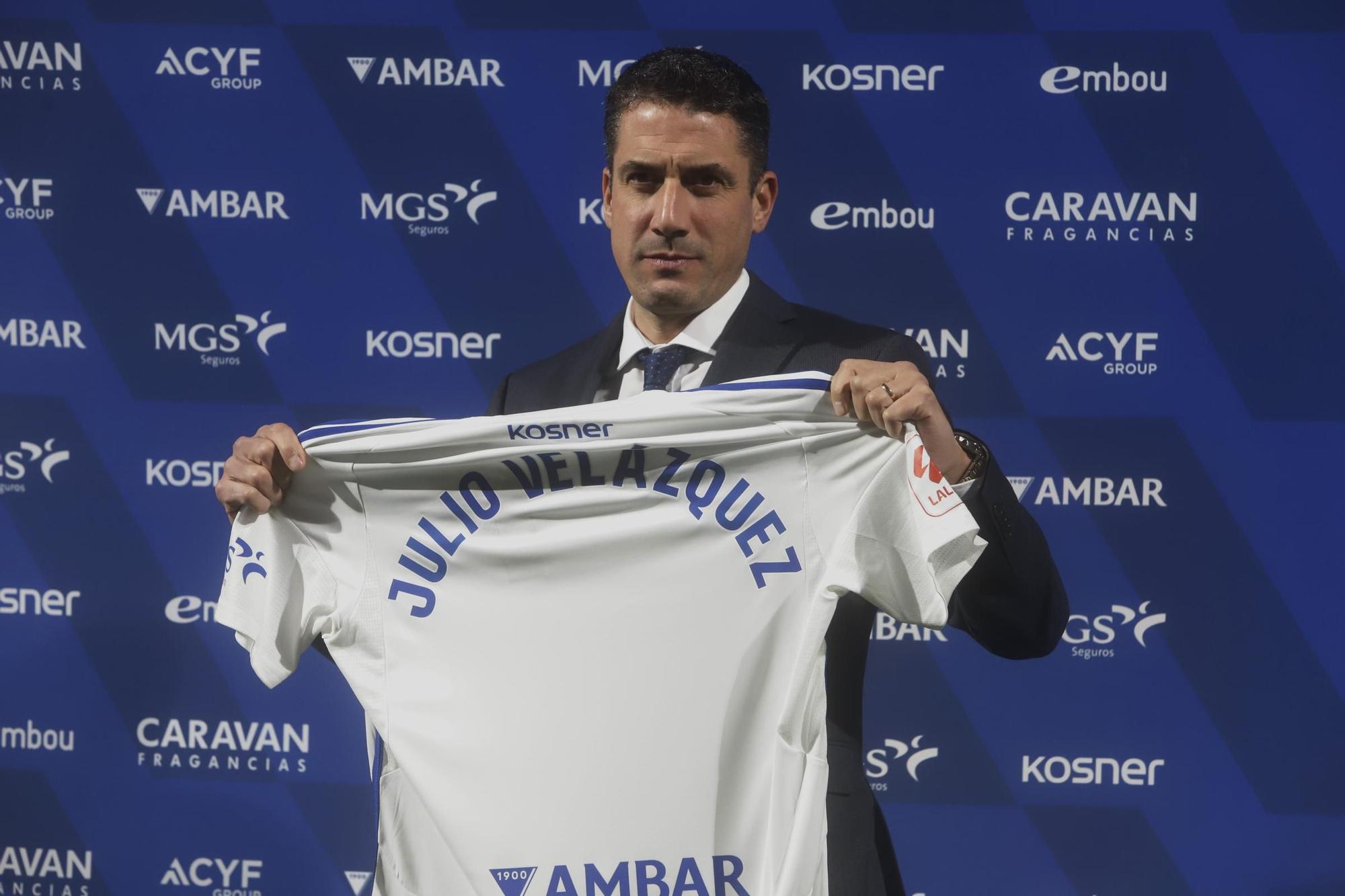 En imágenes | Presentación de Julio Velázquez como entrenador del Real Zaragoza