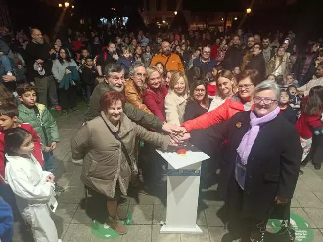 Así fue el encendido del alumbrado navideño en Noreña