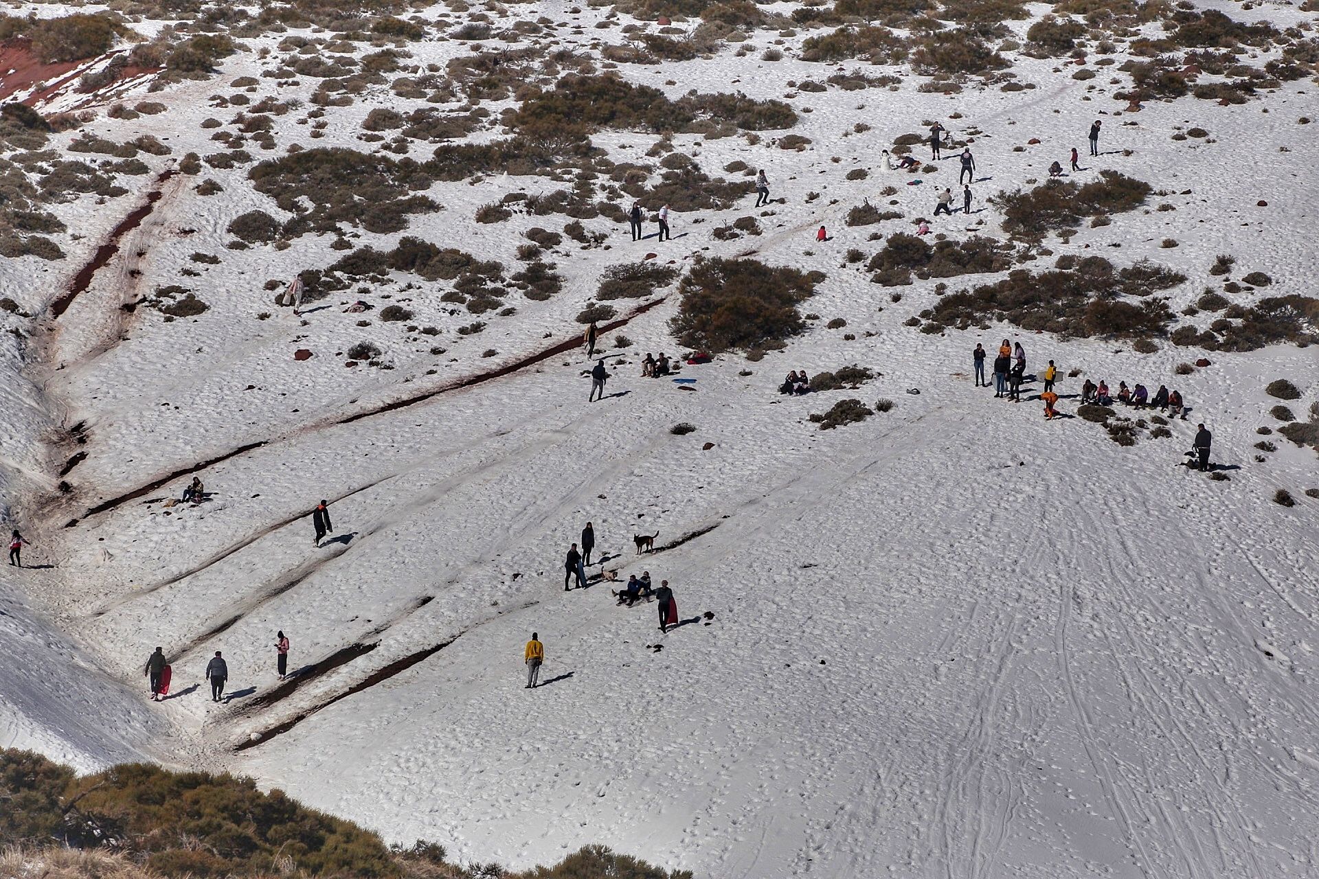 Jornada de nieve en El Teide