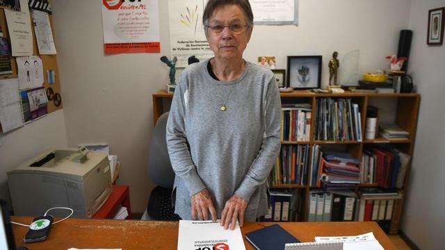 Jeanne Picard, en la sede de Stop Accidentes-Galicia, en a A Coruña. | // CARLOS PARDELLAS