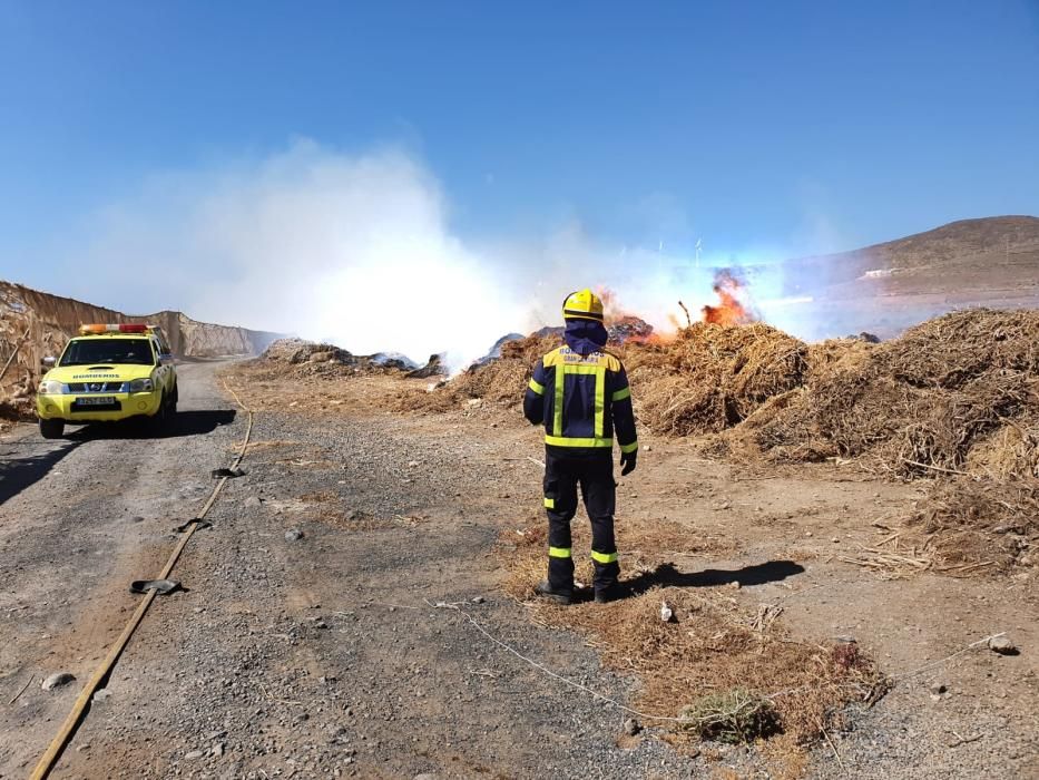 Extinción del quinto incendio en Agüimes en menos de un mes