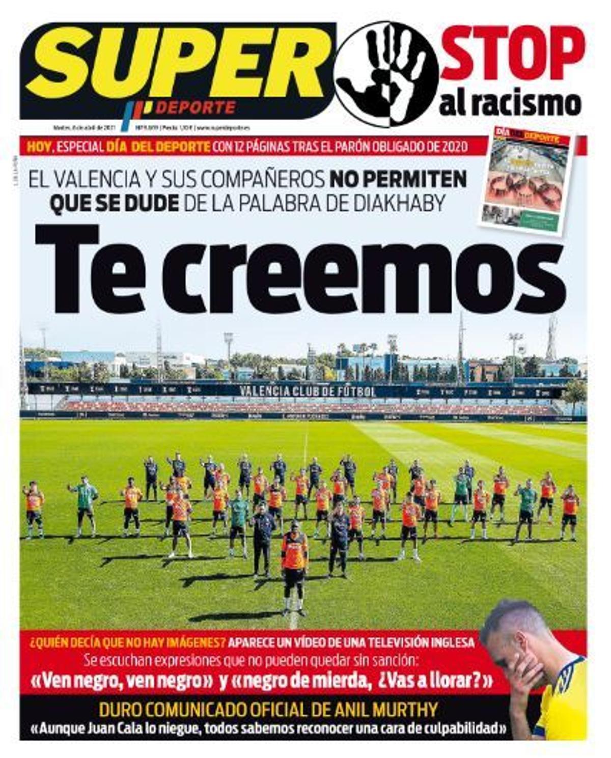 La portada de SUPER del martes