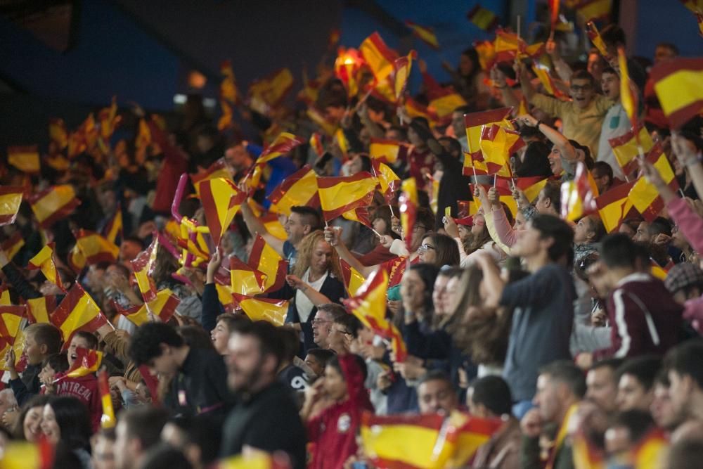 La selección española femenina, en Riazor