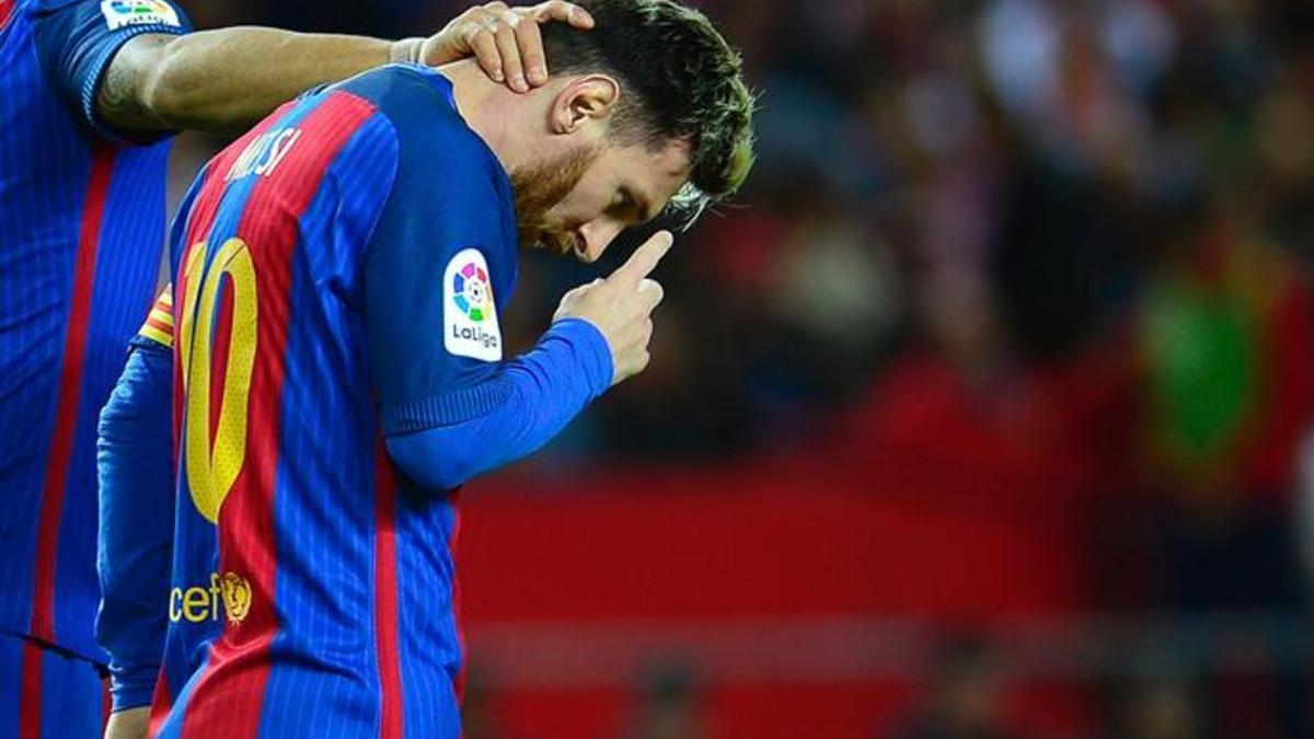 Leo Messi, durante el partido