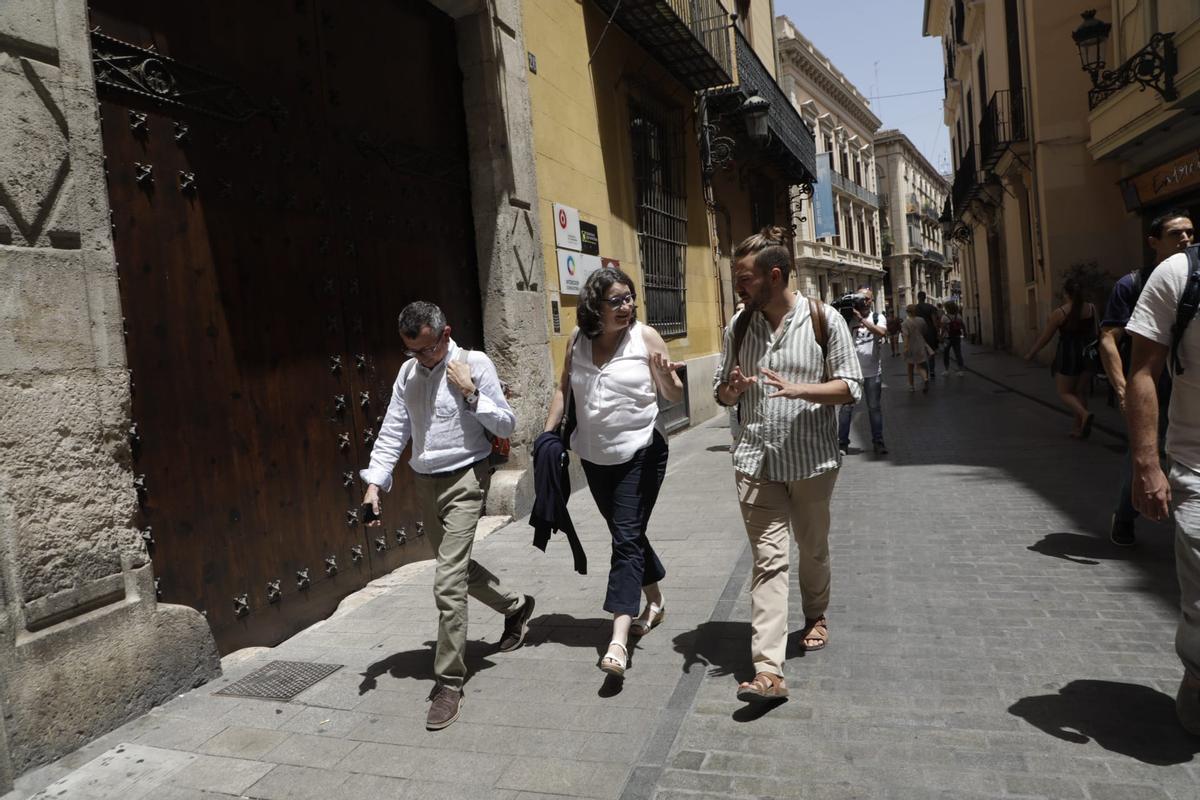 Oltra, ayer tras darse a conocer su citación a declarar