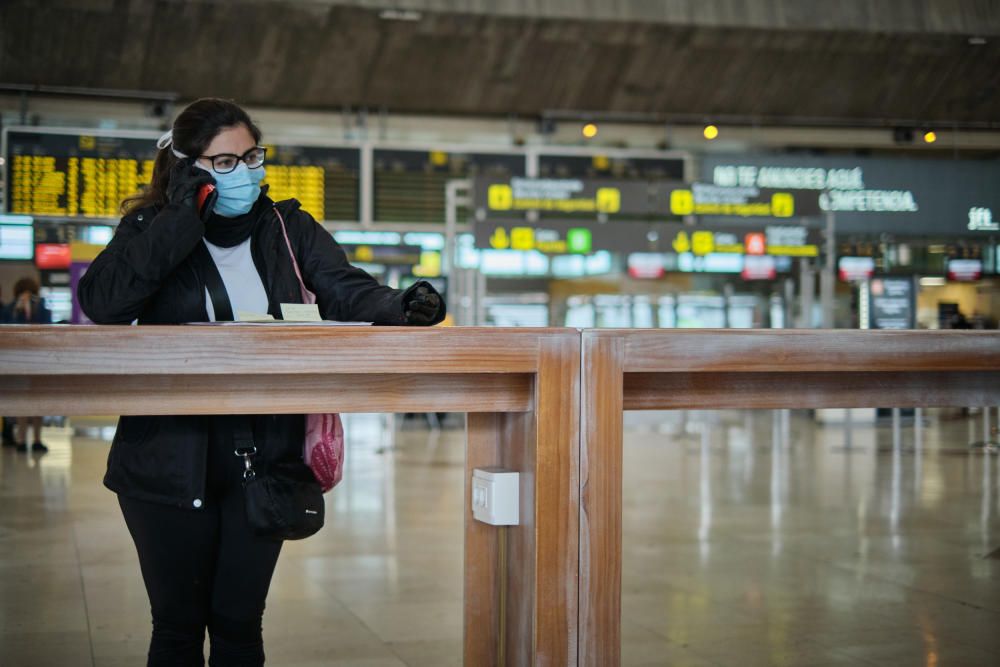 Situación en el aeropuerto de Tenerife Norte.