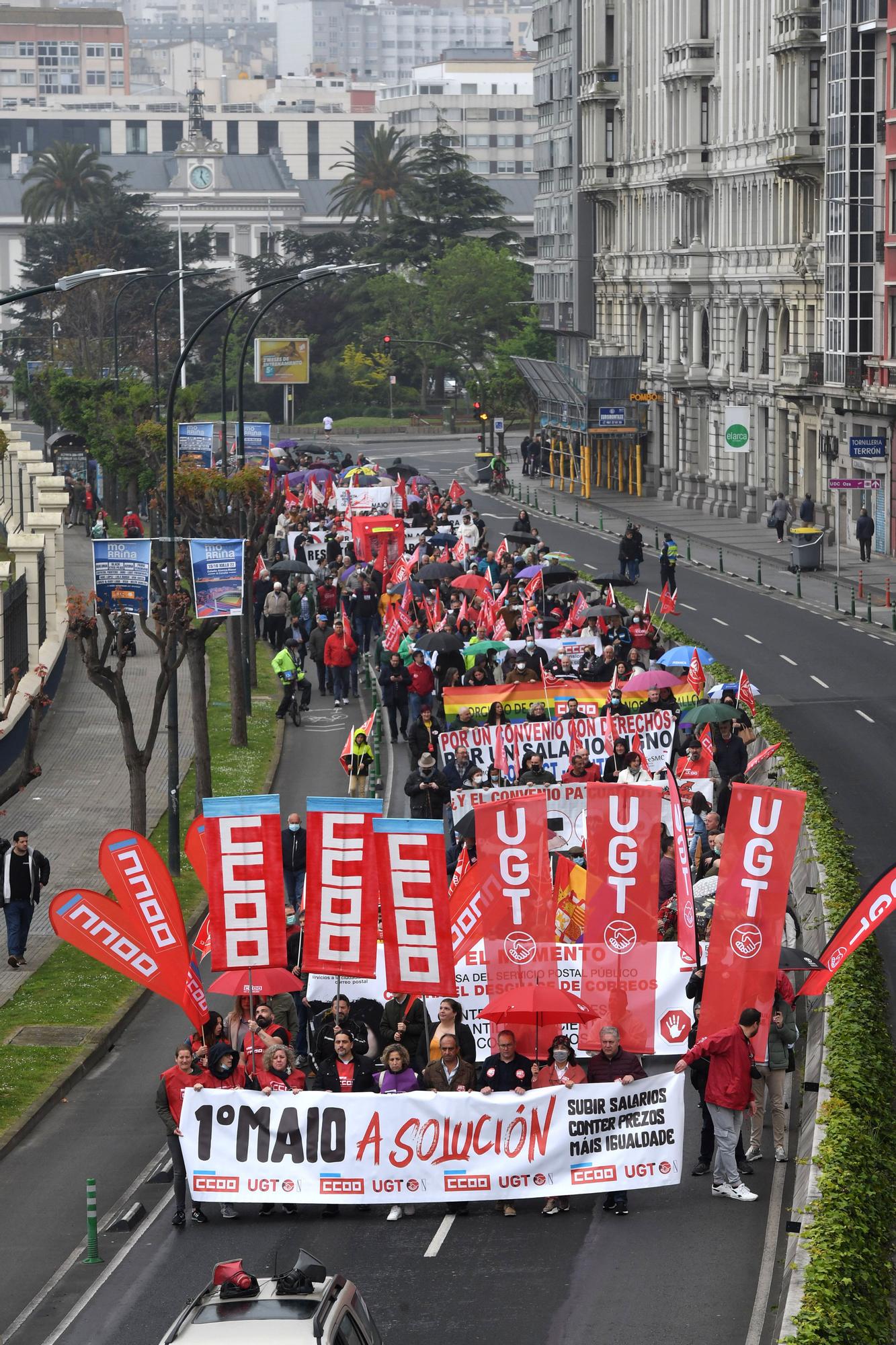 Manifestación por el 1 de mayo en A Coruña