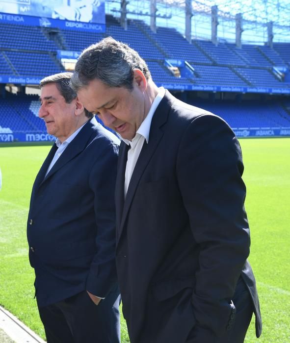 El presidente del Deportivo, Tino Fernández, y el expresidente Augusto César Lendoiro, entre los invitados al preestreno del reportaje 'Informe Robinson: Superdépor, te quiero igual'.