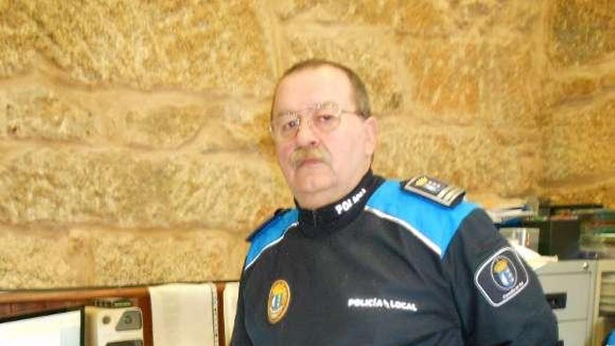 José Ramírez Pérez, inspector jefe de la Policía Local de Tui.  // E.G.