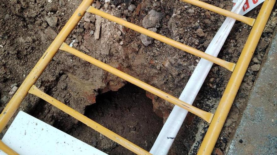Los restos hallados en la calle Zurbarán de Badajoz se taparán