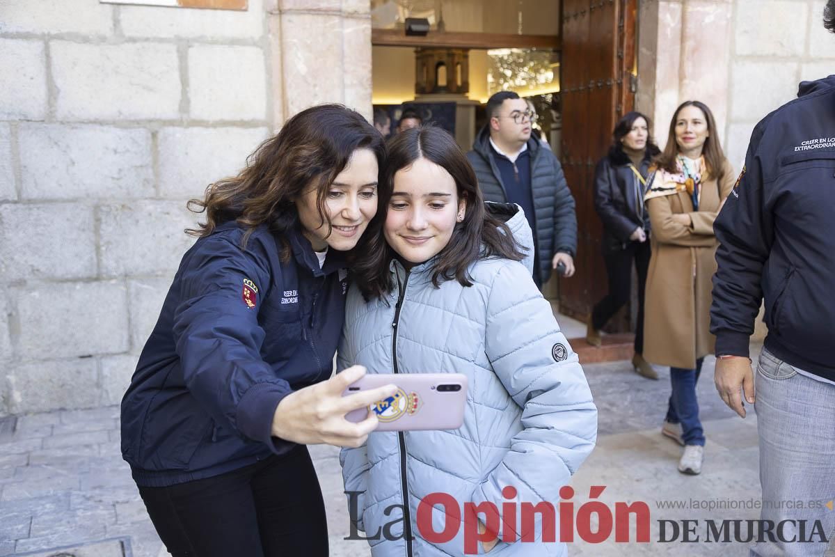 Así ha sido la visita de Isabel Díaz Ayuso a Caravaca de la Cruz