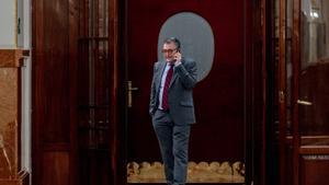 El portavoz del PNV en el Congreso, Aitor Esteban, este martes durante el Pleno.