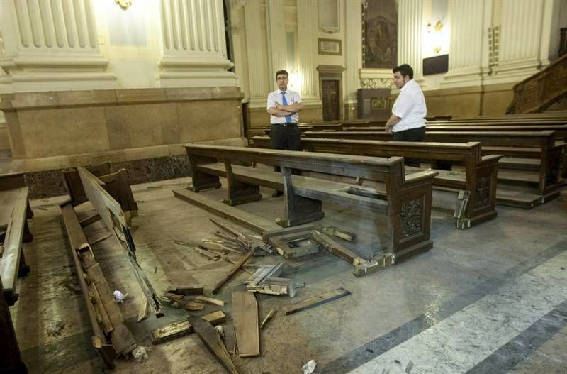 Fotogalería: Explosión en el interior de la basílica del Pilar