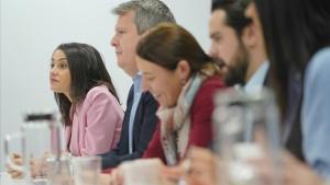 Inés Arrimadas junto a otros miembros de la dirección de Ciudadanos.