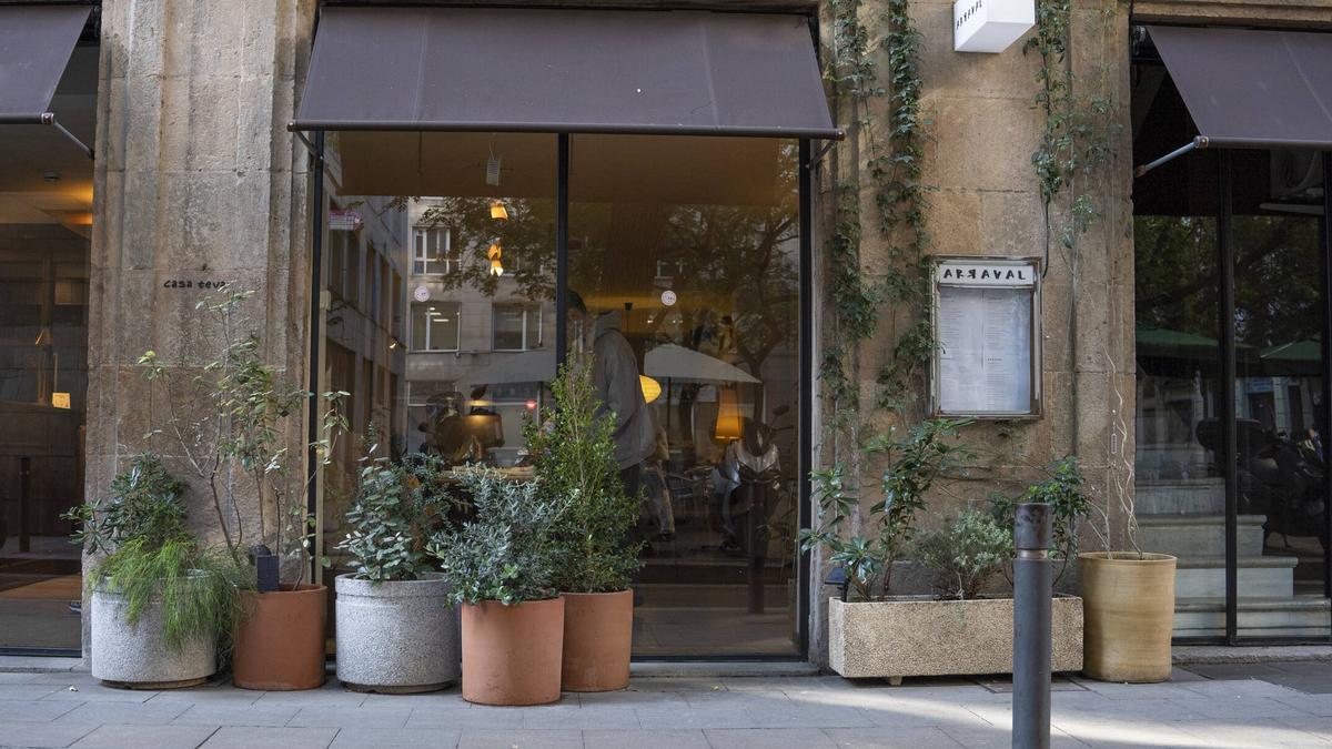 La entrada del restaurante Arraval.