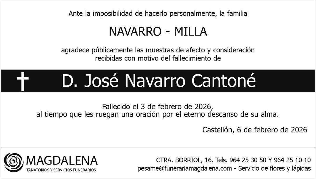 D. José Navarro Cantoné