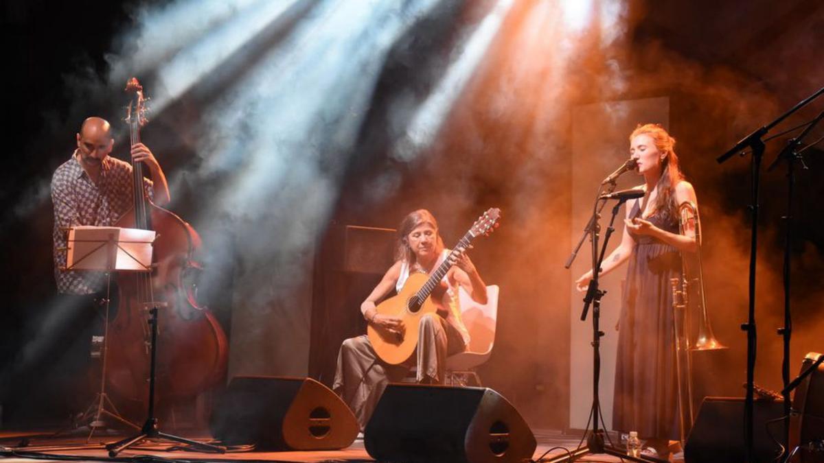 Un moment del concert de Rita Payés al Castell de Calonge.  | OLGA GRASSOT