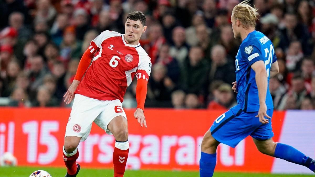 Christensen, durante el partido contra Finlandia