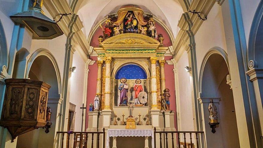 L&#039;interior de l&#039;església de Sant Pere i Sant Feliu de Lluelles restaurat