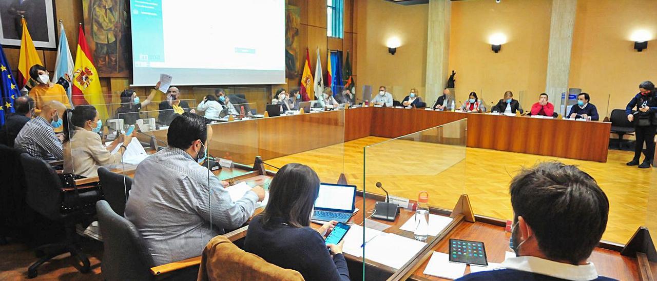 Pleno celebrado ayer en Vilagarcía de Arousa.